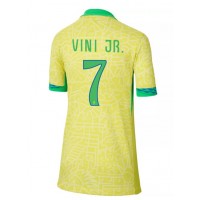 Brasilien Vinicius Junior #7 Fußballbekleidung Heimtrikot Damen Copa America 2024 Kurzarm